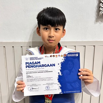 Juara 2 kyourugi Pra Cadet U 23kg BHARADUTA CHAMPIONSHIP PIALA KEMENPORA RI