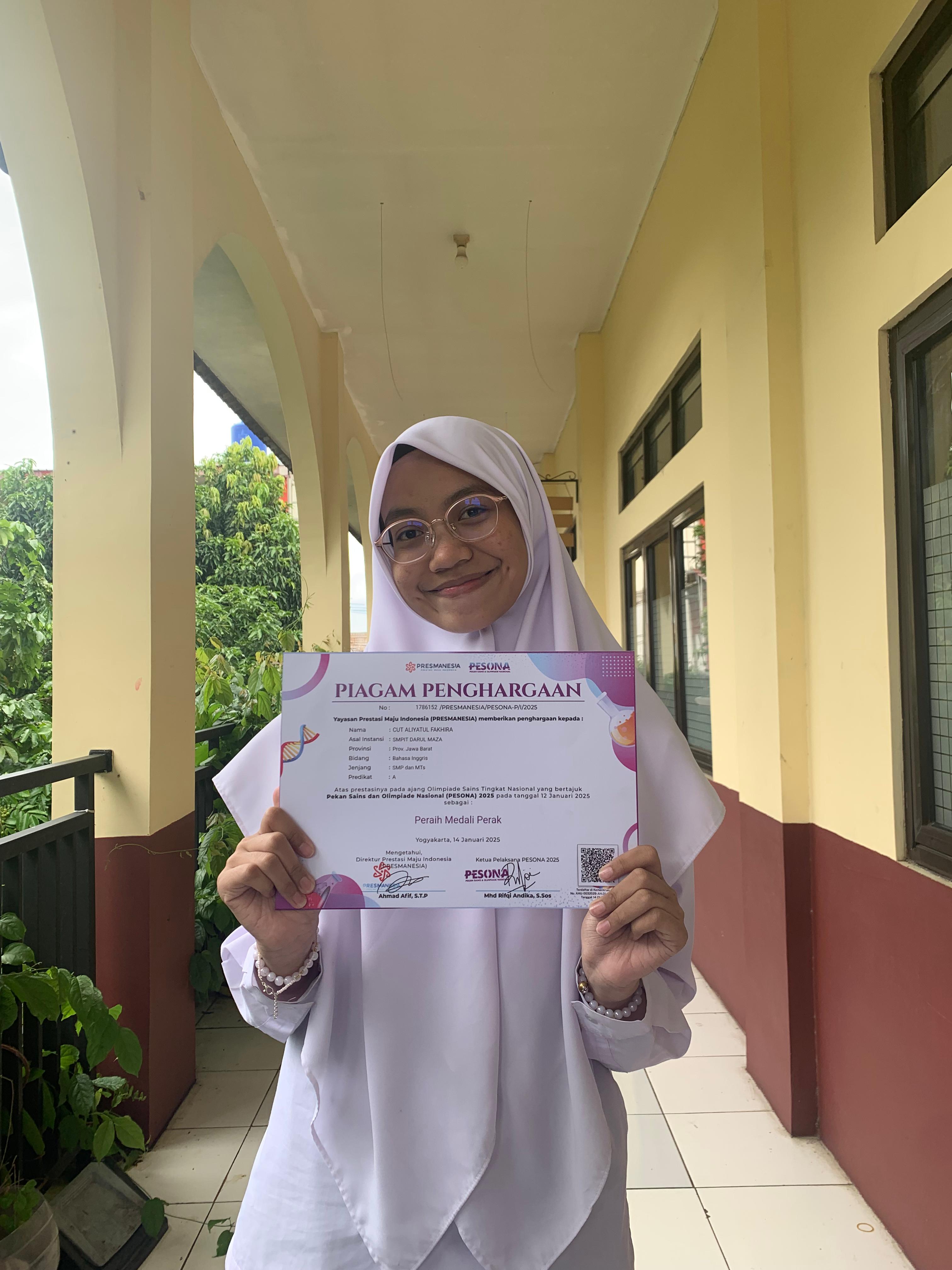 Pekan Sains dan Olimpiade Nasional (PESONA) 2025 Peraih Medali Perak